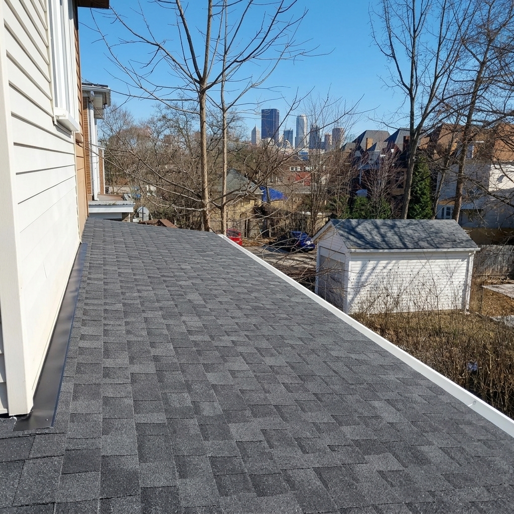 After: Roof section