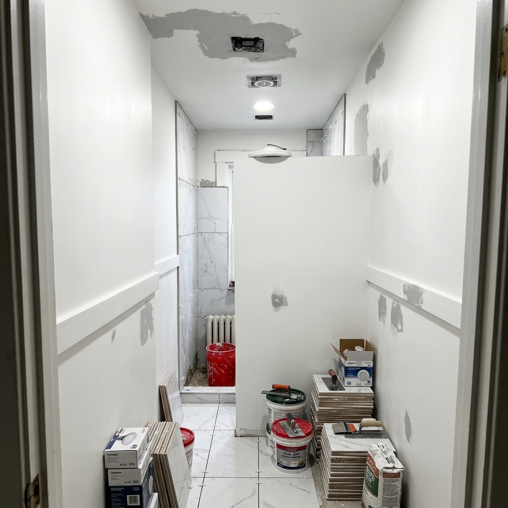 Before: Bathroom storage